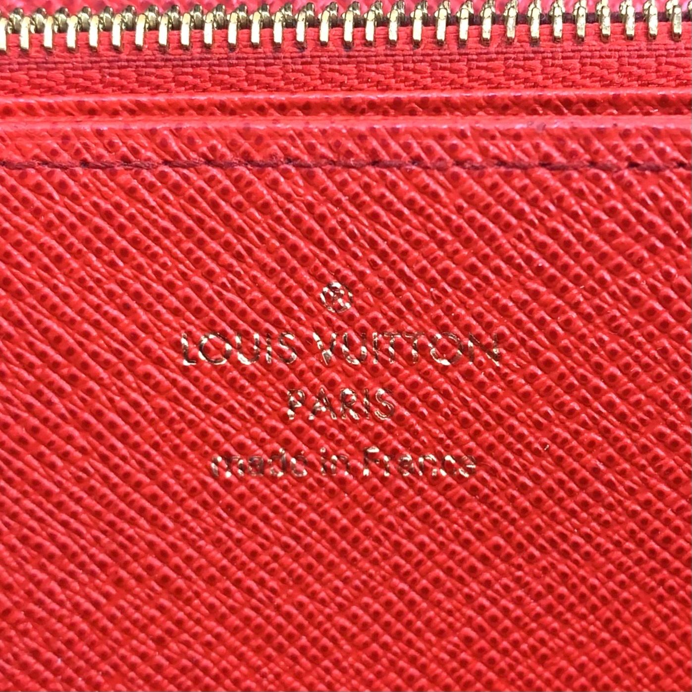 Louis Vuitton Portefeuille Clemence Monogram Rifd Compatible Piment Leather — view 3