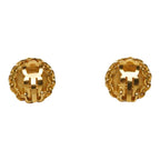Chanel CC Logo Vintage Earrings Gold Plated — view 3