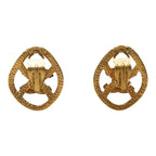 Chanel CC Logo Vintage Earrings Gold Plated — view 3