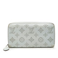 Louis Vuitton Monogram Mahina Zippy Wallet Light Blue Leather