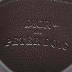 Dior Peter Doig Logo Card Case Brown Leather — view 8