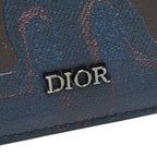 Dior Peter Doig Logo Card Case Brown Leather — view 6