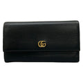 Gucci Wallet Double Continental GG Marmont Black Leather