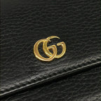 Gucci Wallet Double Continental GG Marmont Black Leather — view 6