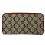 Gucci Wallet GG Pattern Beige Red Multi Zip Around Snake Leather — view 2