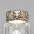 Gucci Cat Head Ring Interlocking Arabesque Sterling Silver