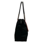 Prada Shoulder Bag Black Red Studded Leather — view 2
