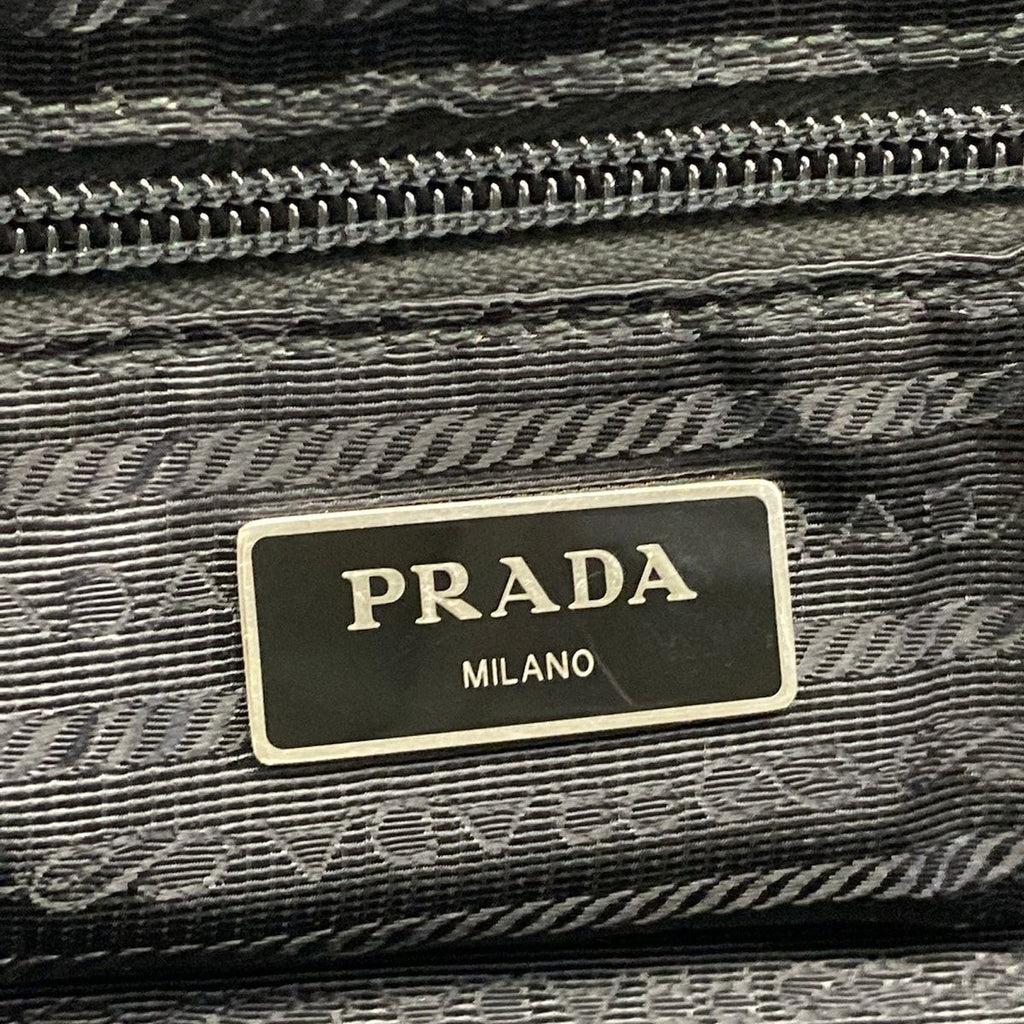 Prada Shoulder Bag Black Red Studded Leather — view 8
