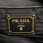 Prada Handbag Gather Bag Black Leather — view 9