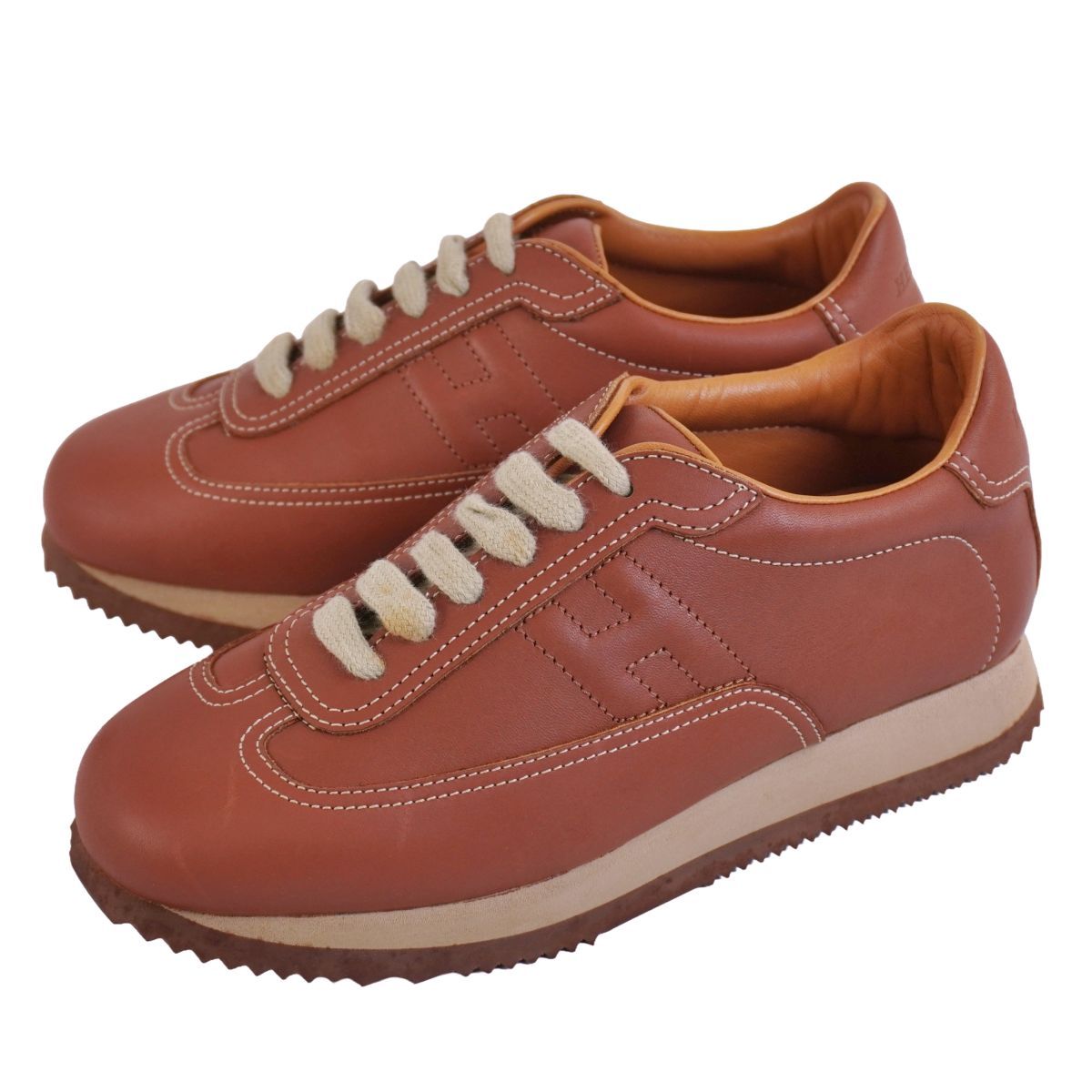 Hermes Sneakers Low Cut Logo Quick Leather — view 2