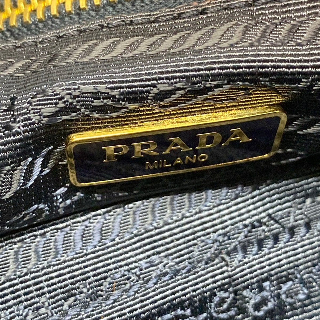 Prada Shoulder Bag Navy Removable Strap Leather — view 9