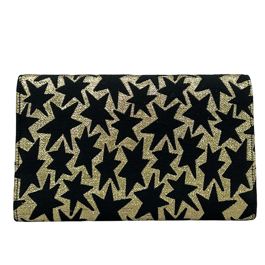 Saint Laurent Paris Wallet Black Gold Chain Strap Removable Star Pattern Leather — view 2
