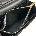 Saint Laurent Paris Wallet Black Gold Chain Strap Removable Star Pattern Leather — view 5