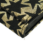 Saint Laurent Paris Wallet Black Gold Chain Strap Removable Star Pattern Leather — view 7