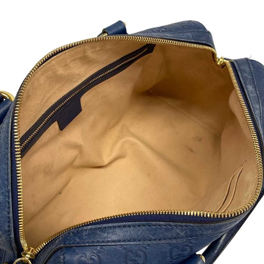 Gucci Handbag Guccissima Line Navy Leather — view 7