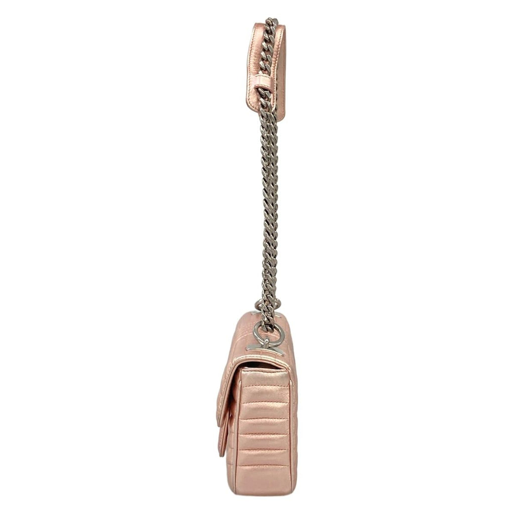 Prada Shoulder Bag Diagram Leather Small Pink Gold Chain — view 4