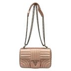 Prada Shoulder Bag Diagram Leather Small Pink Gold Chain