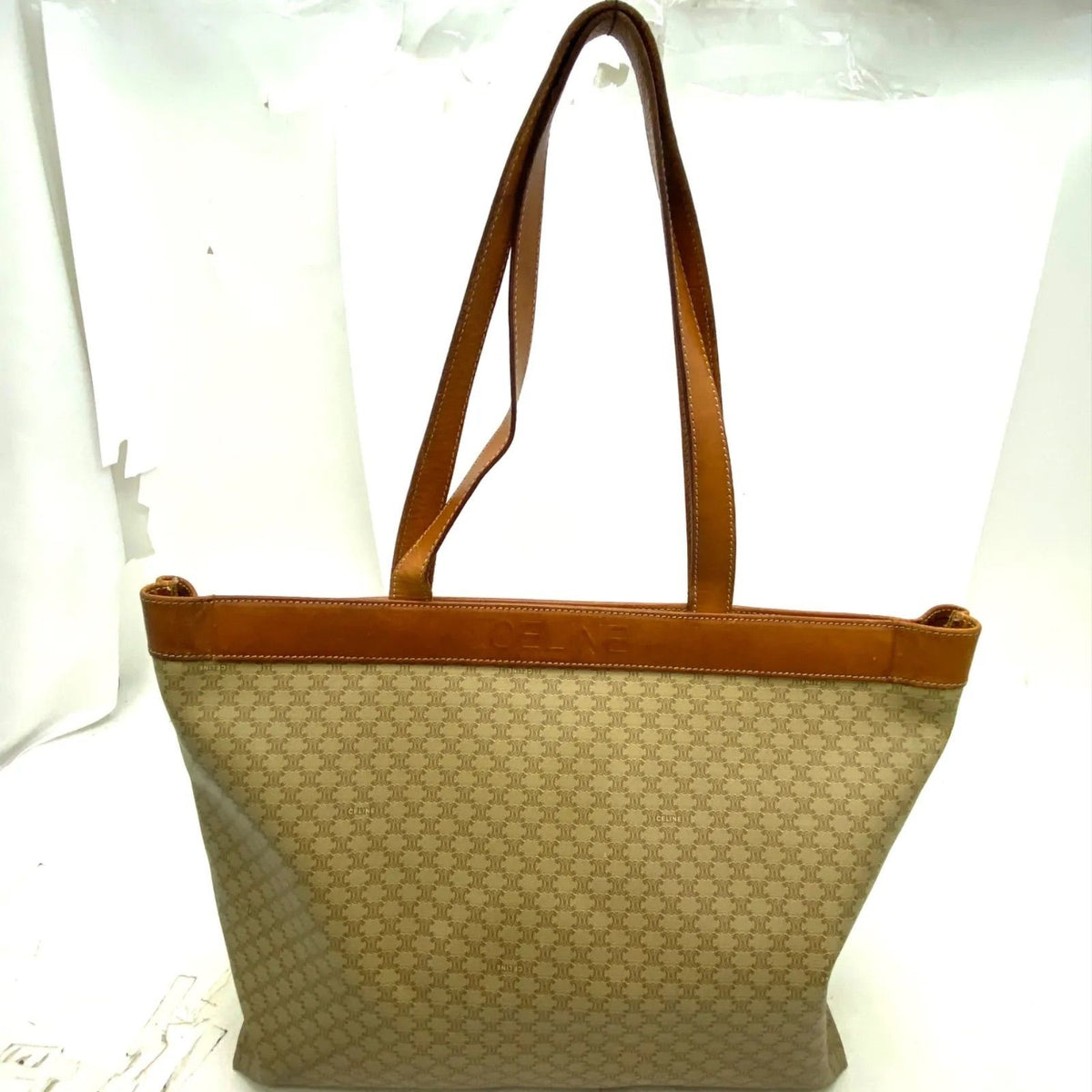 Celine Tote A3 Travel Mothers White Macadam — view 2