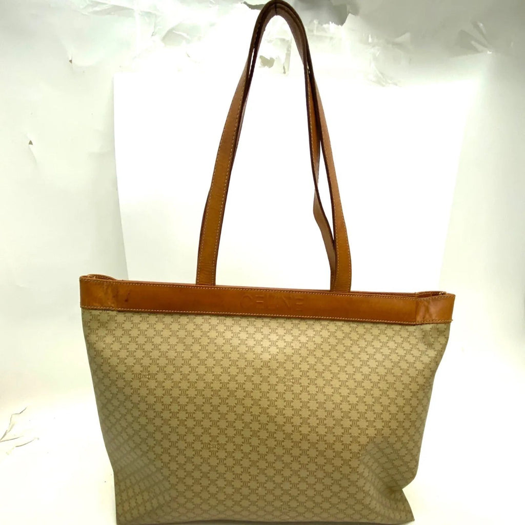 Celine Tote A3 Travel Mothers White Macadam