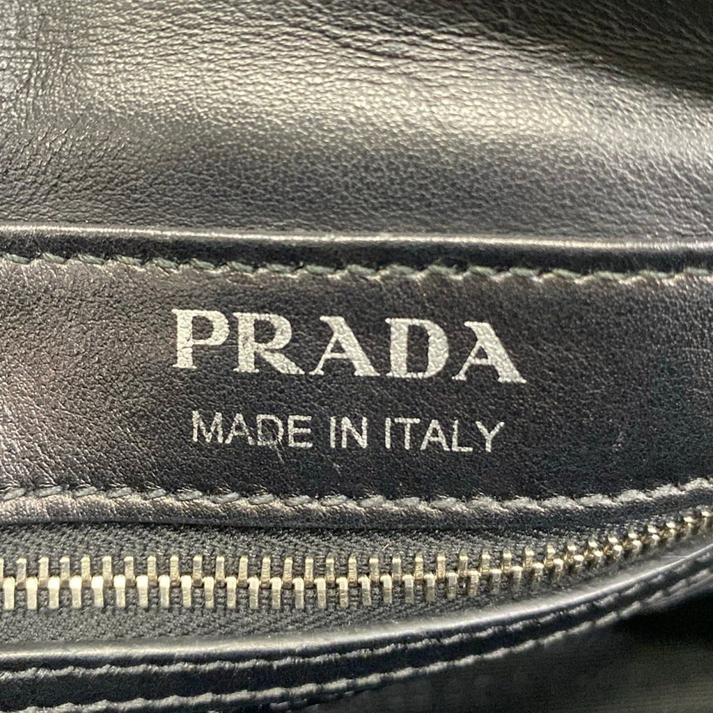 Prada Shoulder Bag Black Purple Gray Leather — view 8