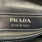 Prada Shoulder Bag Black Purple Gray Leather — view 8