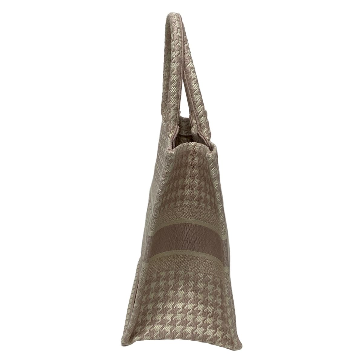 Dior Tote Book Vintage Small Light Pink Ivory Houndstooth — view 4