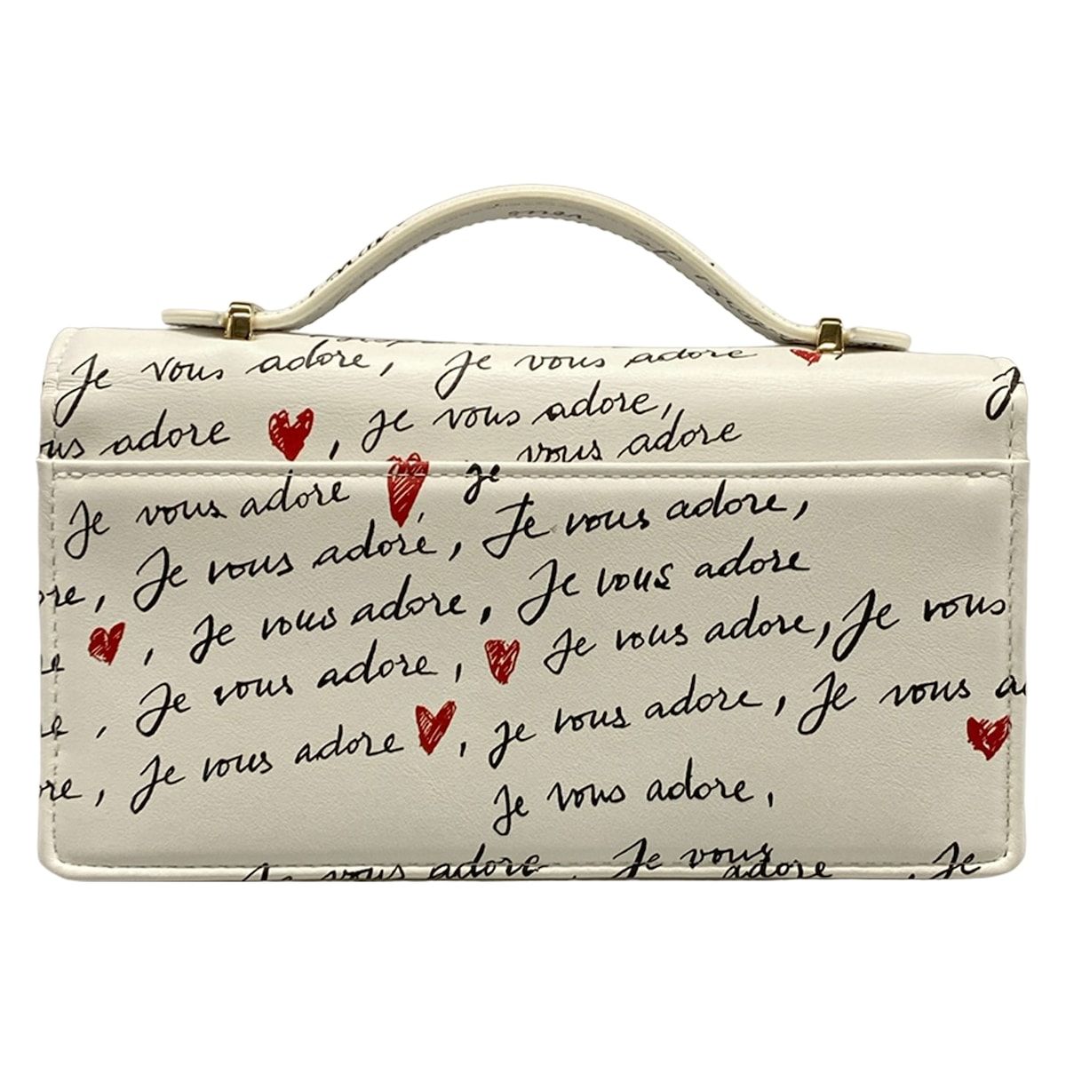 Dior My Mini Bag White Black Red Amour Leather — view 3
