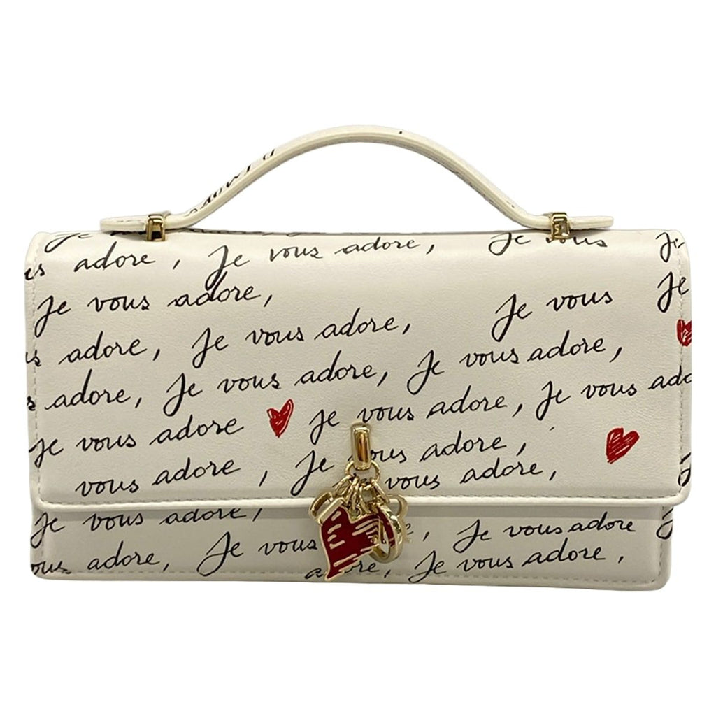 Dior My Mini Bag White Black Red Amour Leather