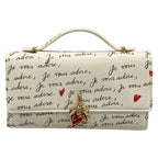Dior My Mini Bag White Black Red Amour Leather