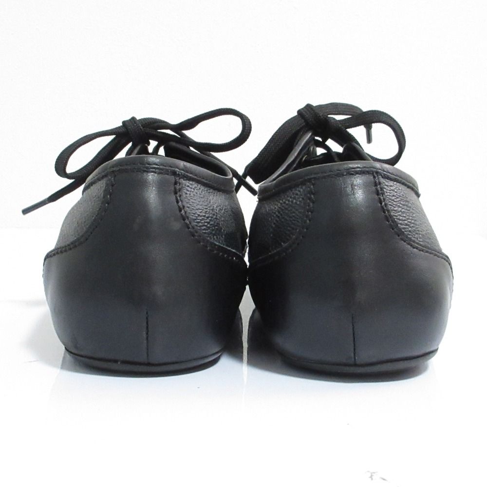 Louis Vuitton Damier Graphite Leather Sneakers 5.5 Black — view 6
