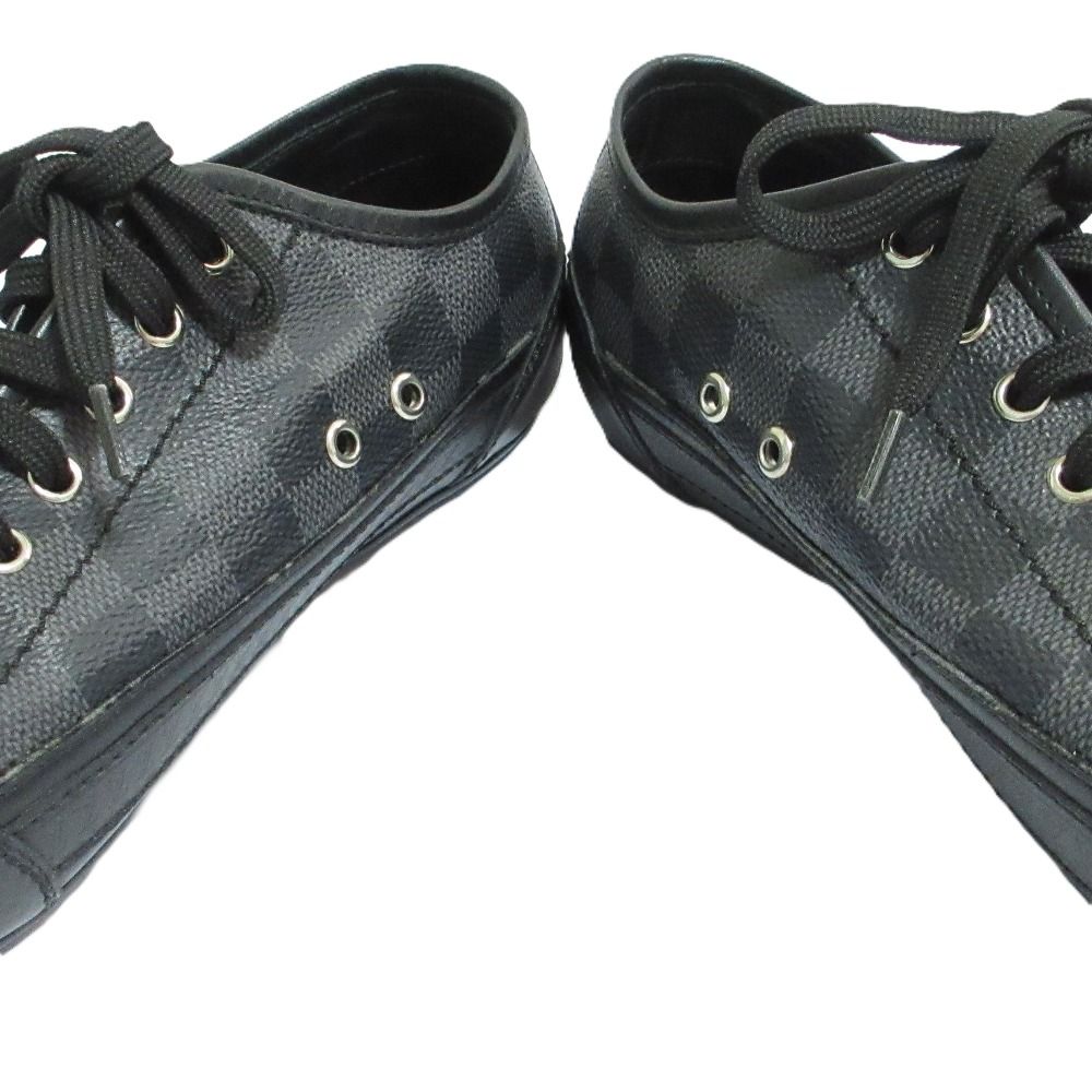 Louis Vuitton Damier Graphite Leather Sneakers 5.5 Black — view 7