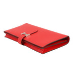 Hermes Wallet Bearn Souffle Depth Yes Rouge Tomato Silver Epsom — view 2