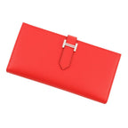 Hermes Wallet Bearn Souffle Depth Yes Rouge Tomato Silver Epsom