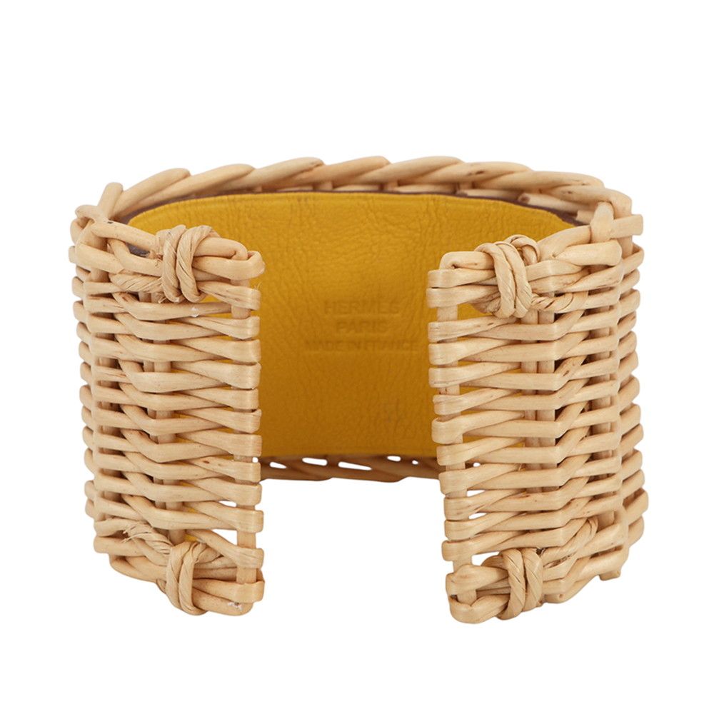 Hermes Bracelet Medley Picnic Lime Silver Swift Rattan T2 — view 3