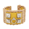 Hermes Bracelet Medley Picnic Lime Silver Swift Rattan T2