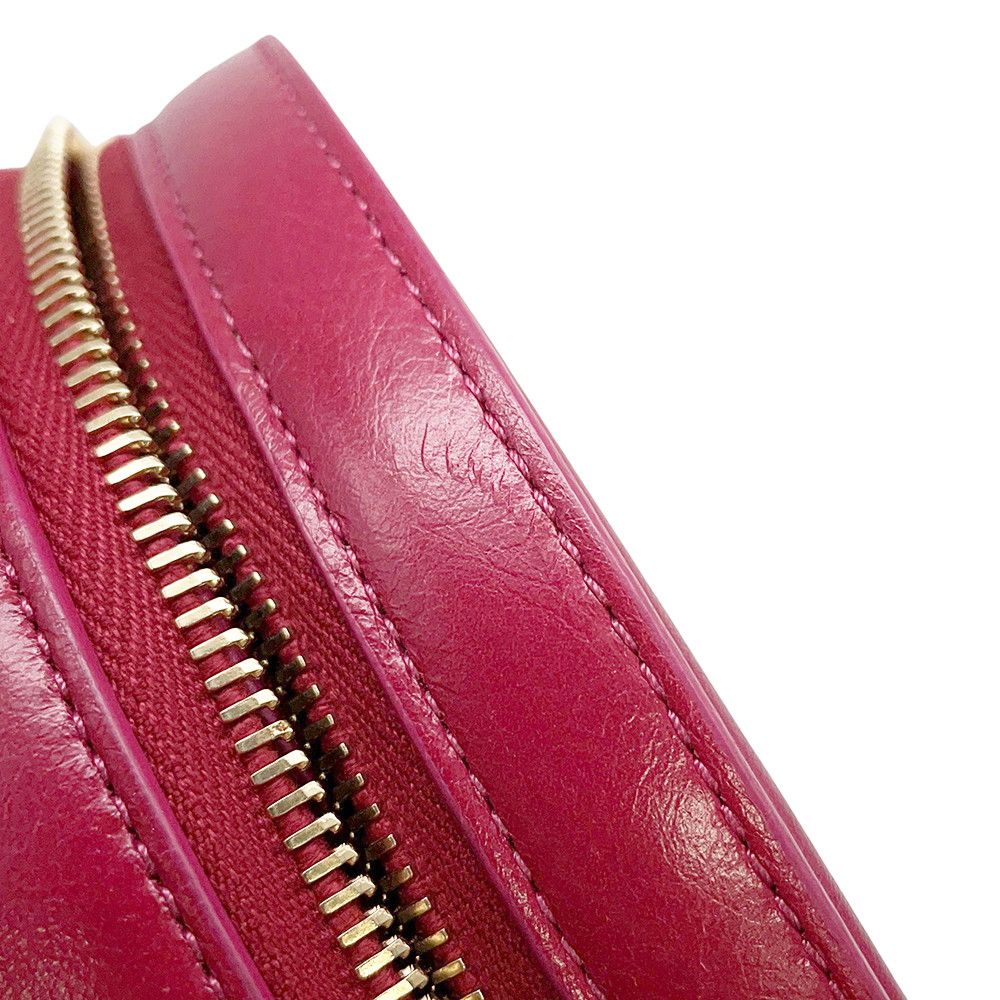 Chanel Chain Shoulder Bag CC Logo Round Leather — view 8