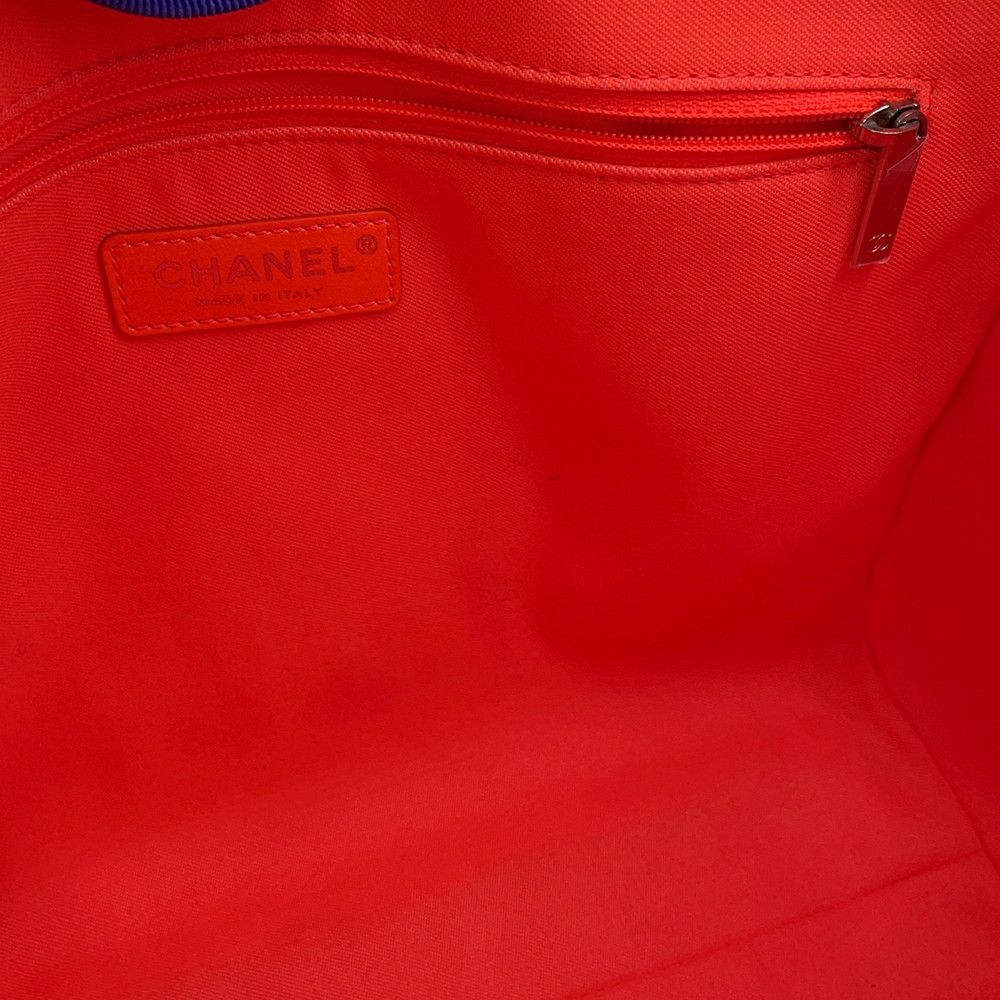 Chanel Tote Deauville Line Shopping Logo Canvas Chain — view 8