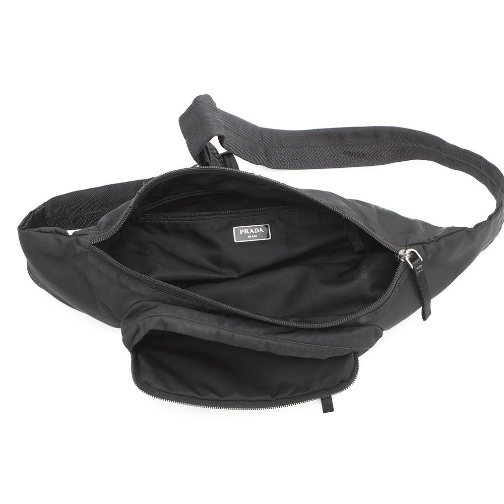 Prada Belt Bag Triangle Logo Nylon Black — view 6