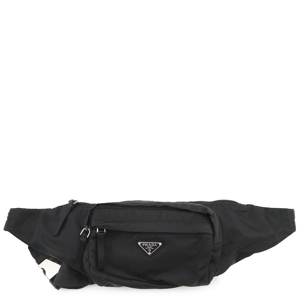 Prada Belt Bag Triangle Logo Nylon Black