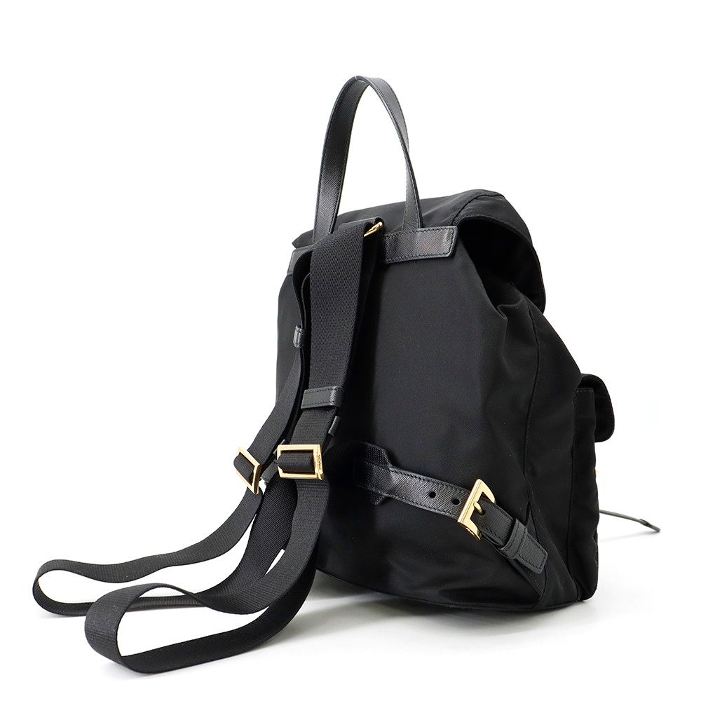 Prada Small Robot Nylon Backpack Black — view 2