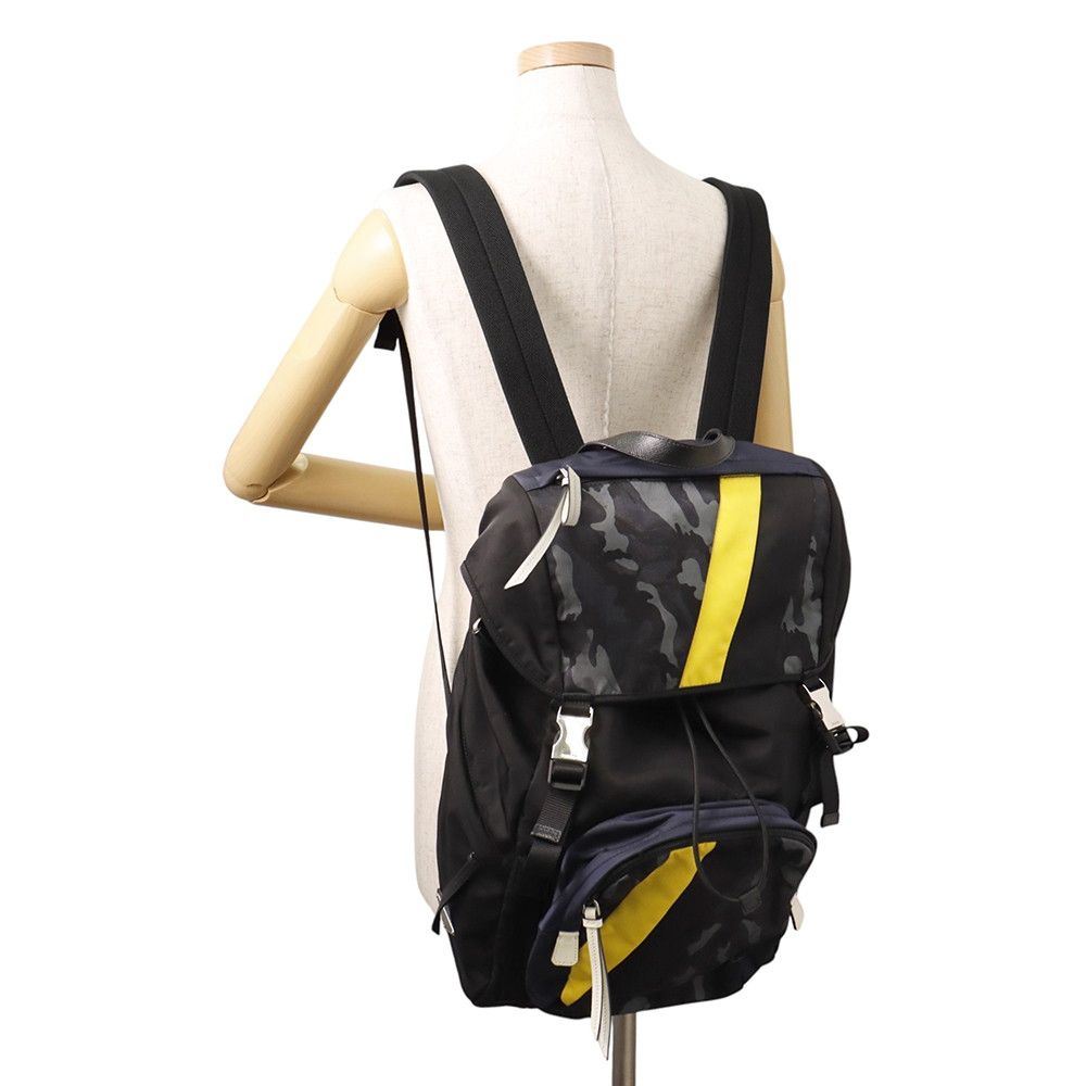 Prada Backpack Camouflage Nylon Black — view 4
