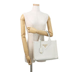 Prada Handbag Symbol Topstitch Small Leather 2-Way White — view 4