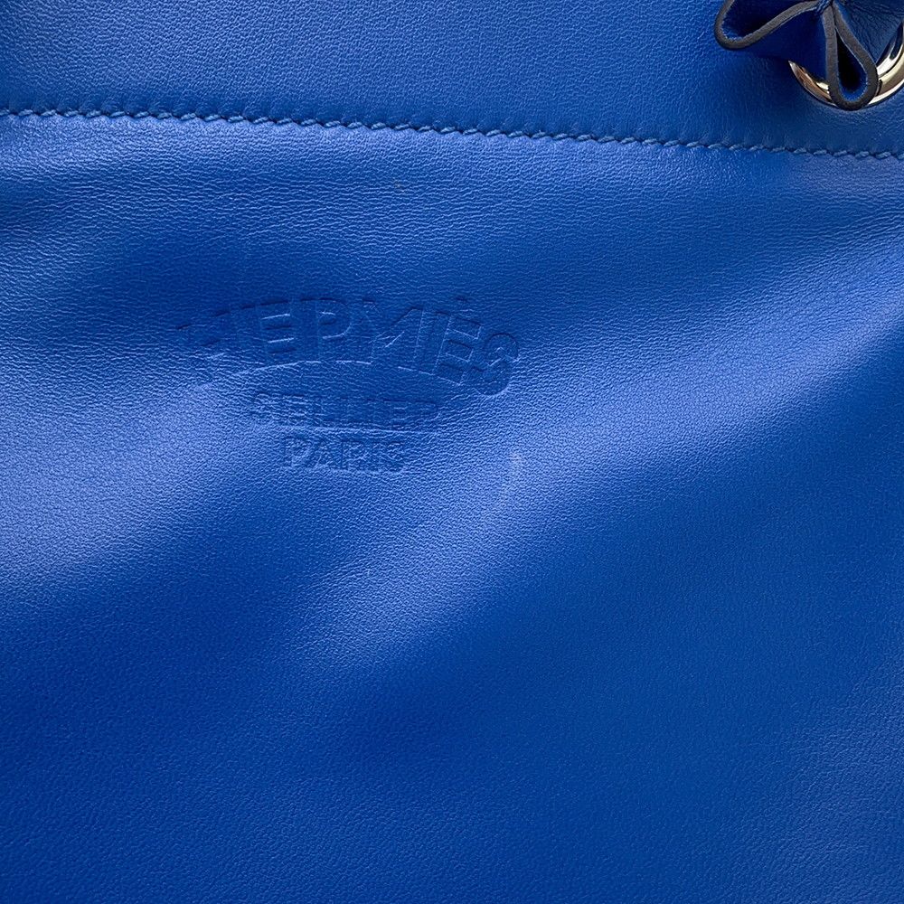 Hermes Shoulder Bag Sac Aline Mini Blue France Silver Swift — view 6