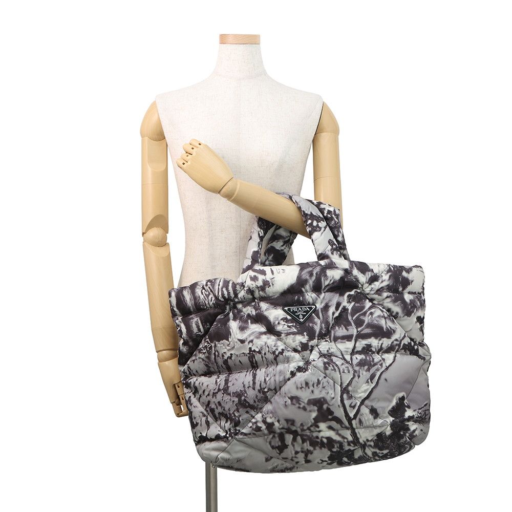 Prada Tote Print Re-Nylon Padded Nylon — view 4
