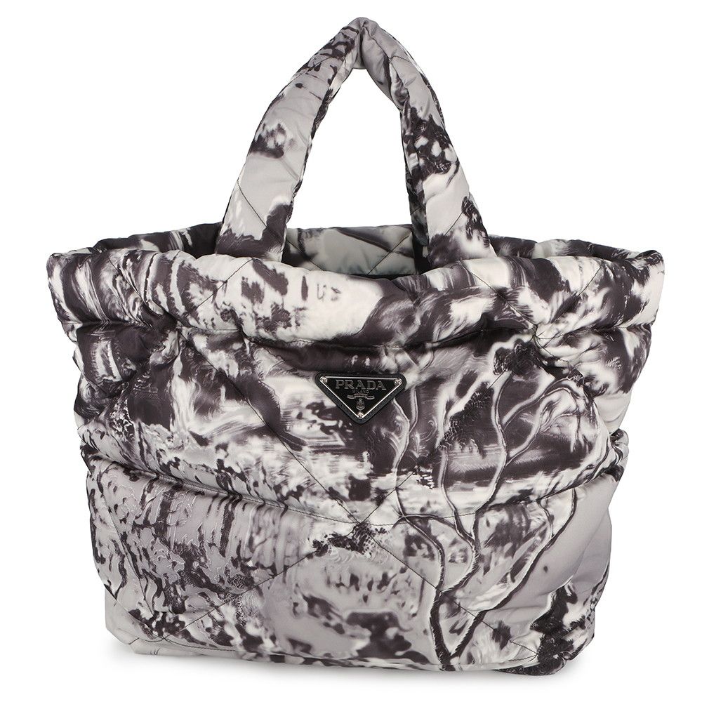 Prada Tote Print Re-Nylon Padded Nylon