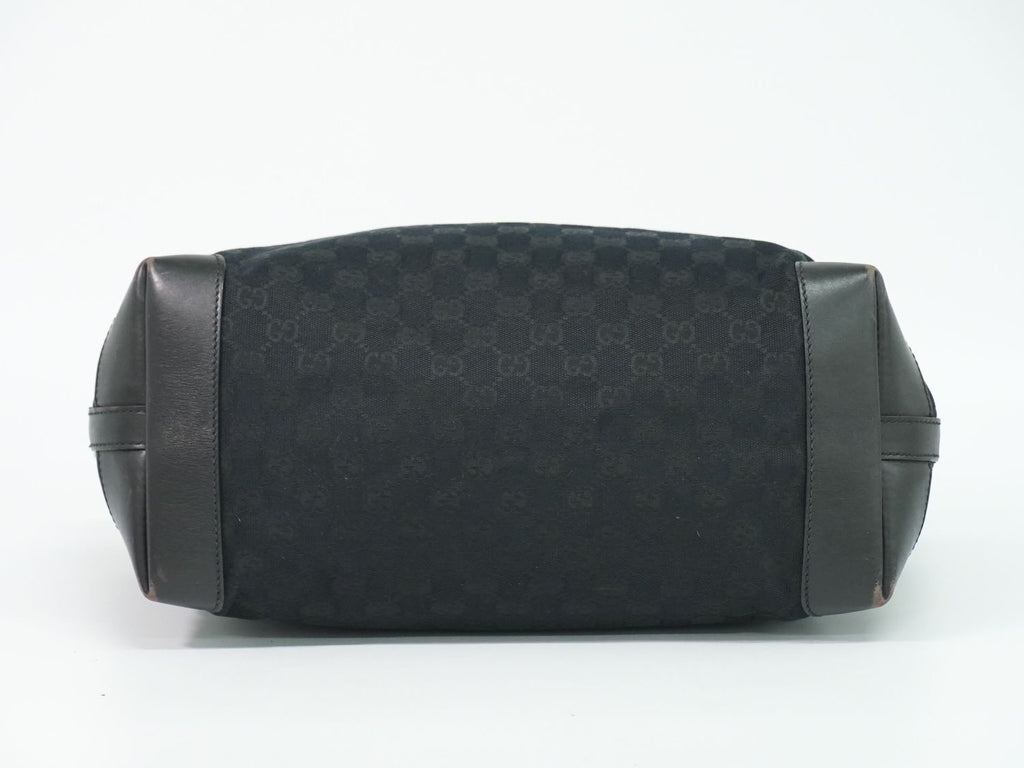 Gucci GG Canvas Shoulder Bag Tote Black — view 3
