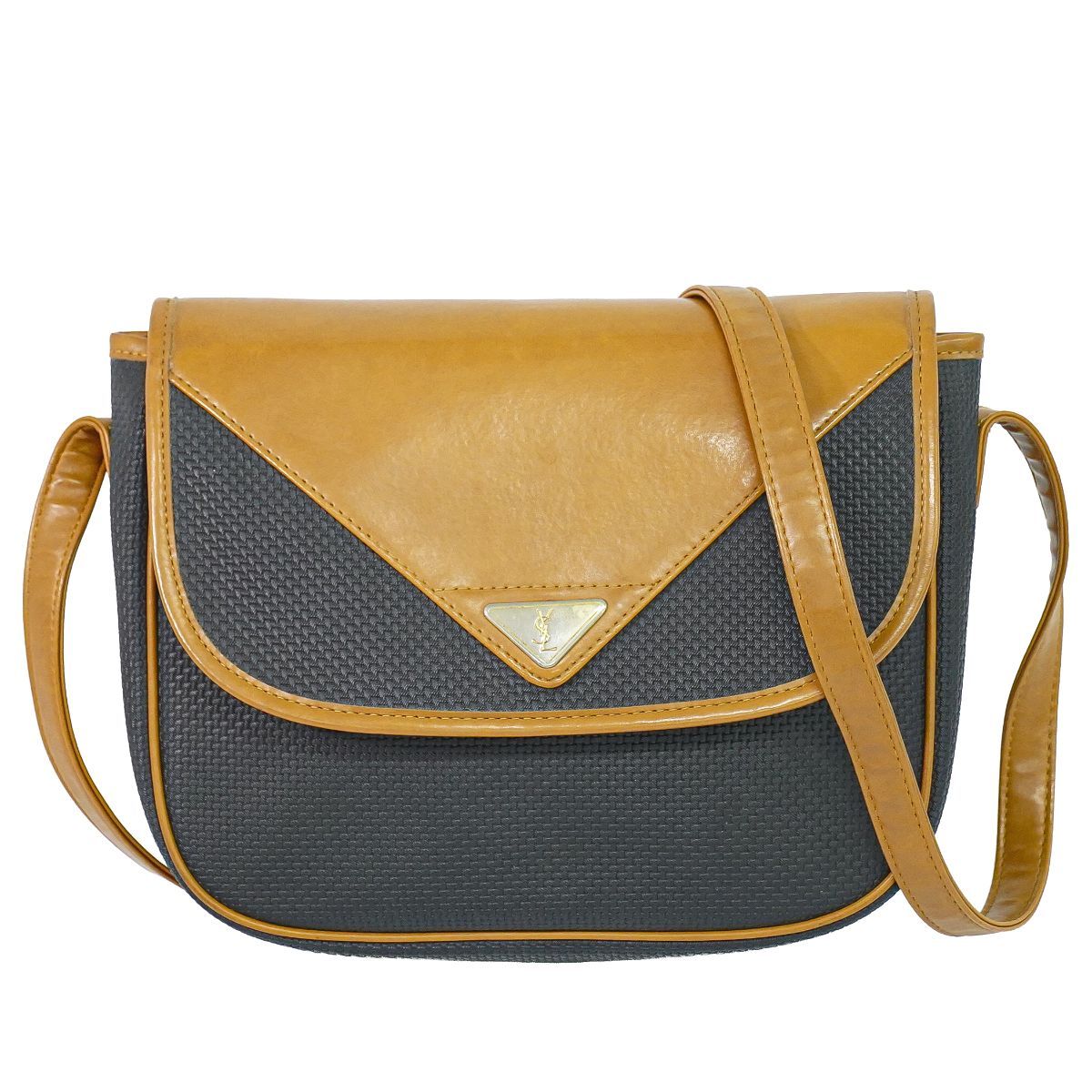 Saint Laurent YSL Shoulder Bag Pochette Black Brown