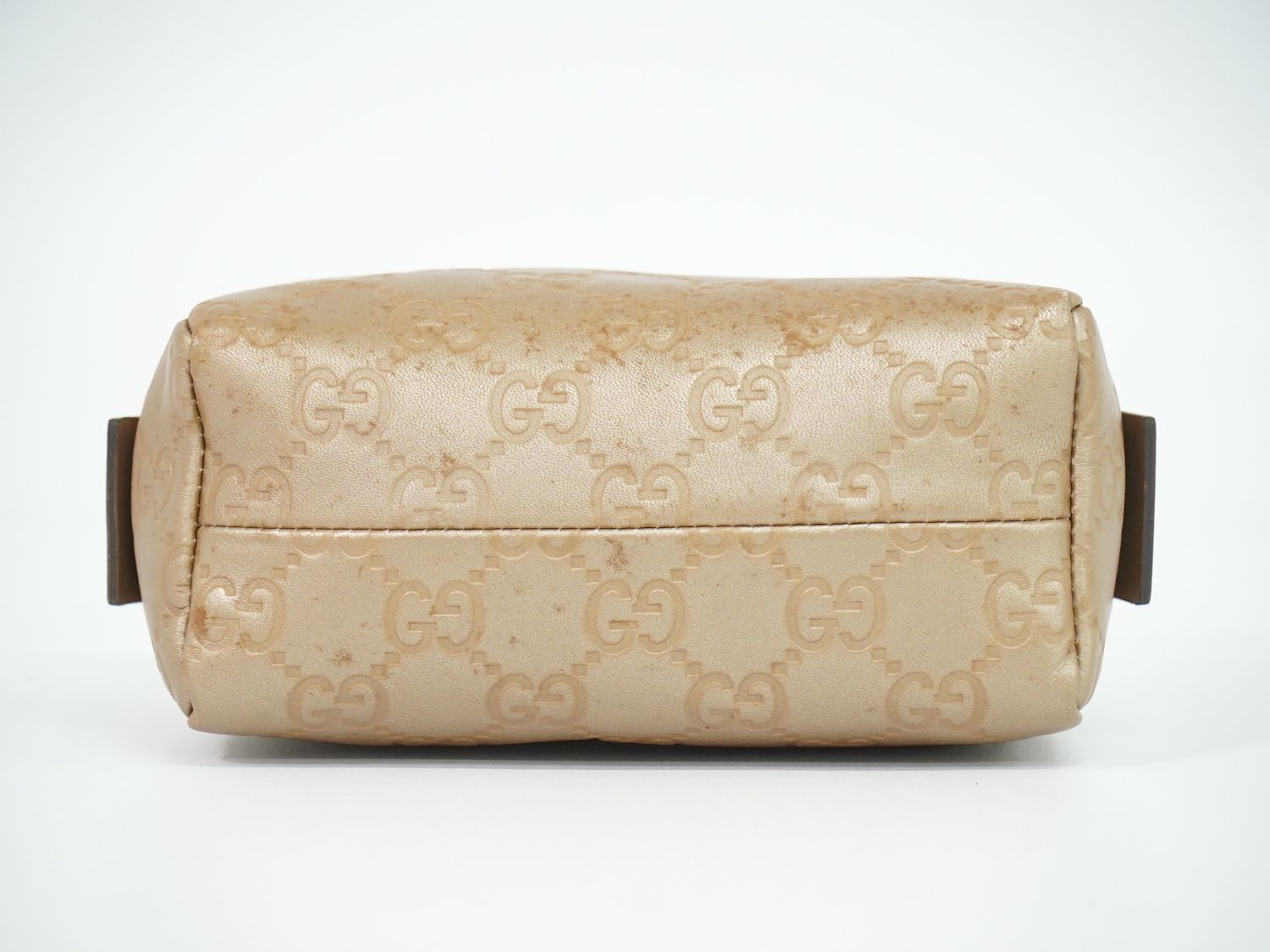 Gucci Guccissima Leather Pouch Case Pink Beige — view 3