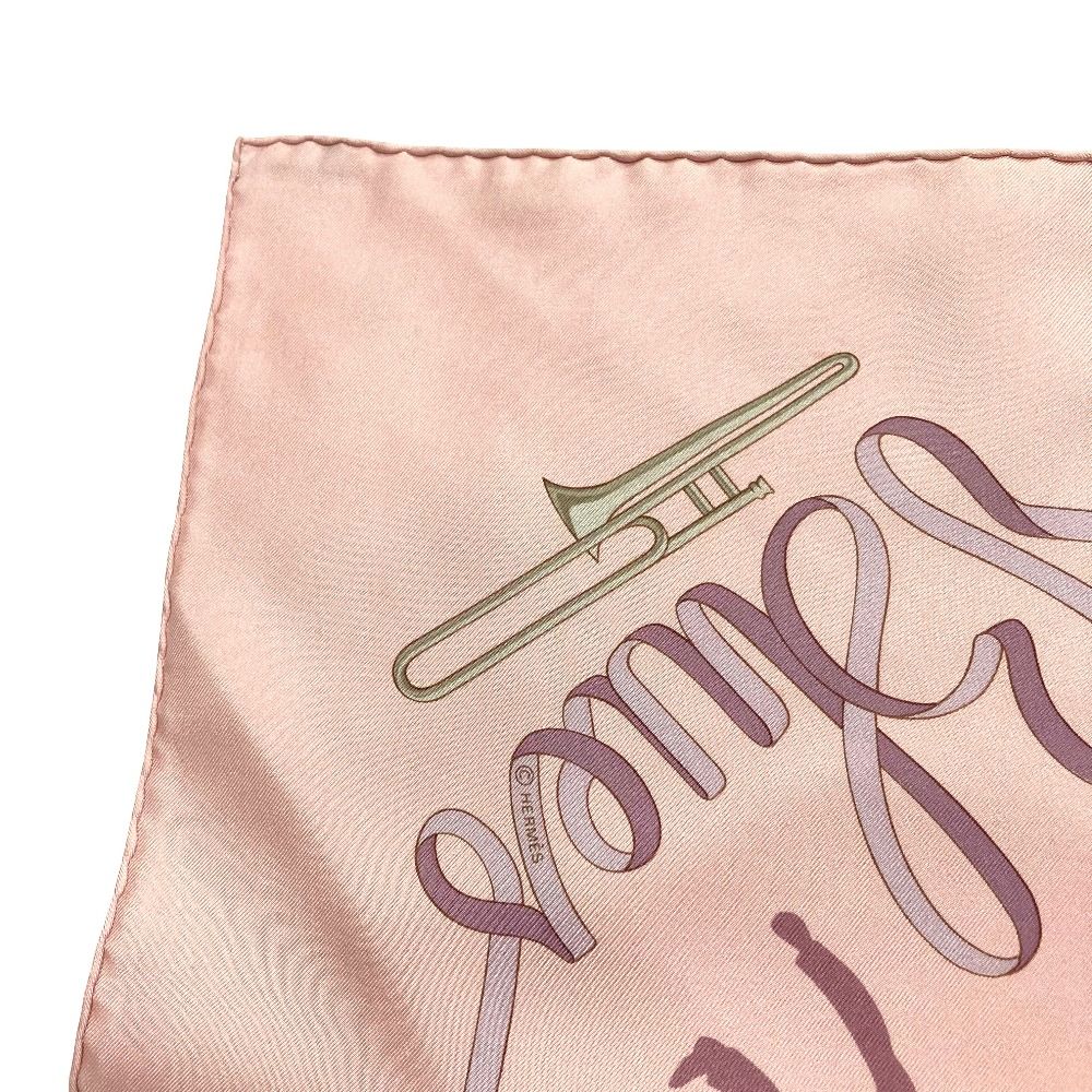 Hermes Carre 90 Boogie Woogie Silk Scarf Pink — view 5