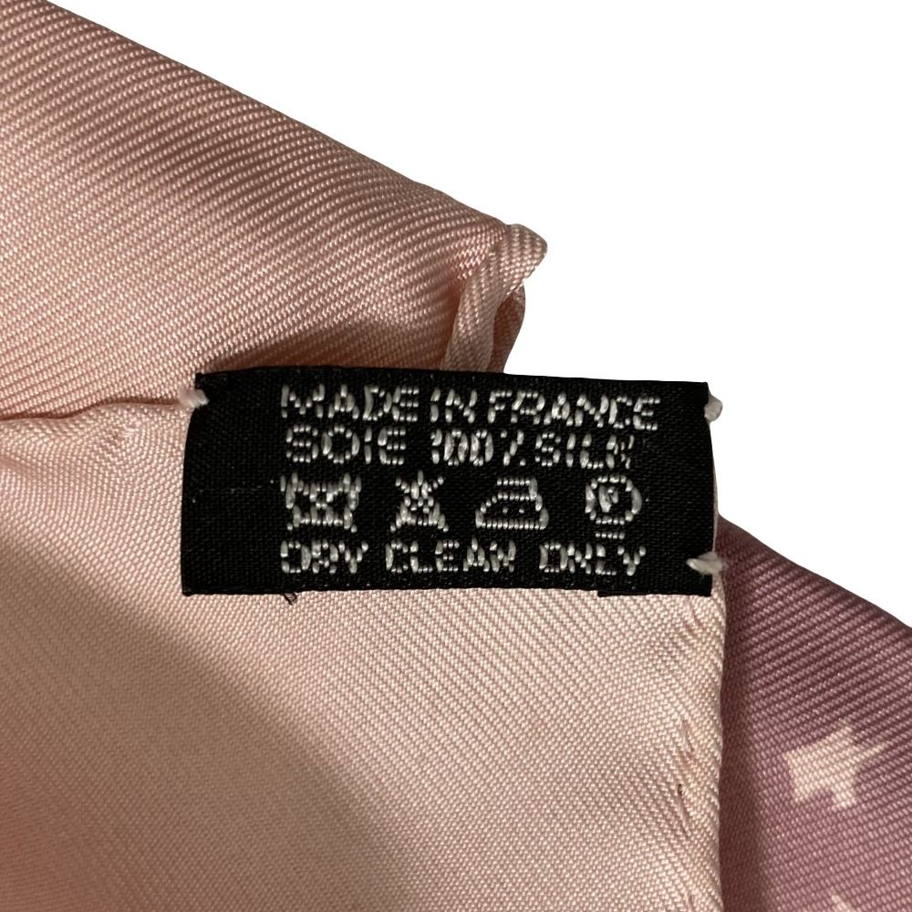 Hermes Carre 90 Boogie Woogie Silk Scarf Pink — view 8
